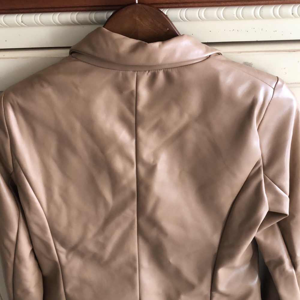 Rachel Zoe Faux Leather Blazer Jacket - Picture 5 of 8